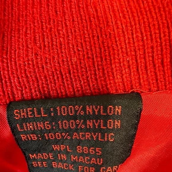 Vintage Upstream Racing jacket.  Nylon red with cart patch- fits like medium - Picture 8 of 8